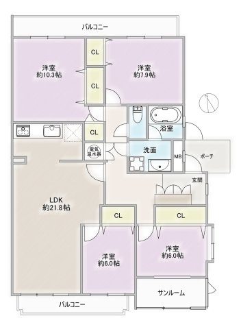 三旺マンション城山の間取り