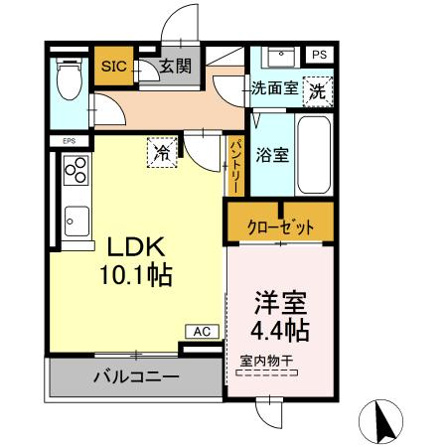 Ｄ－ＲＯＯＭ六十人町　Ａ