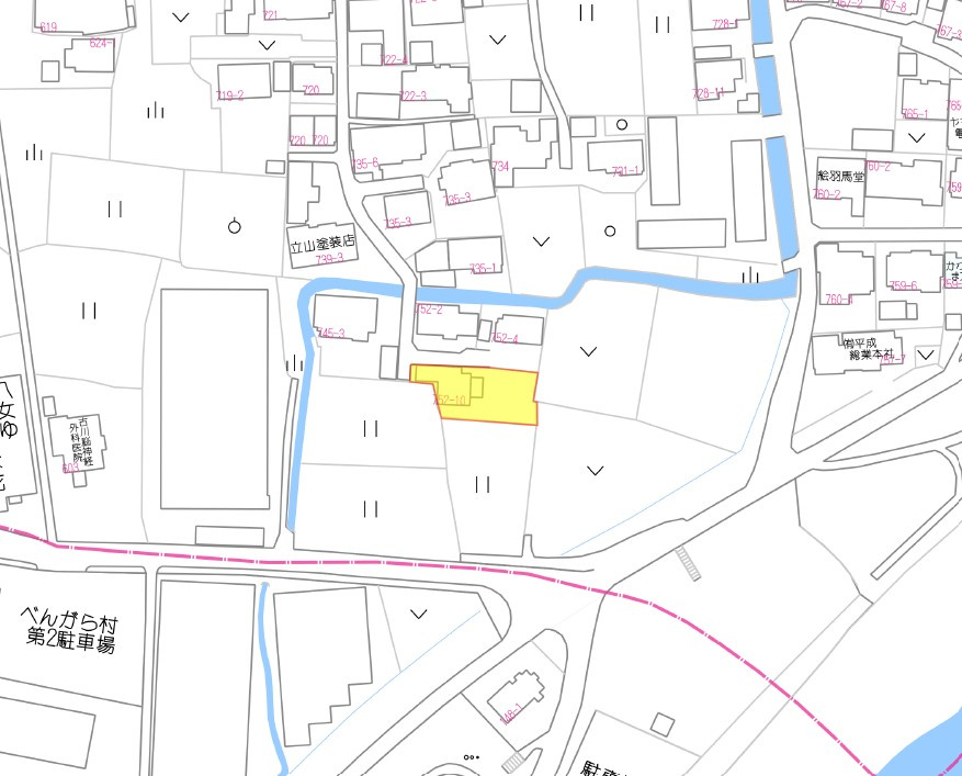 売地)八女市馬場の地図