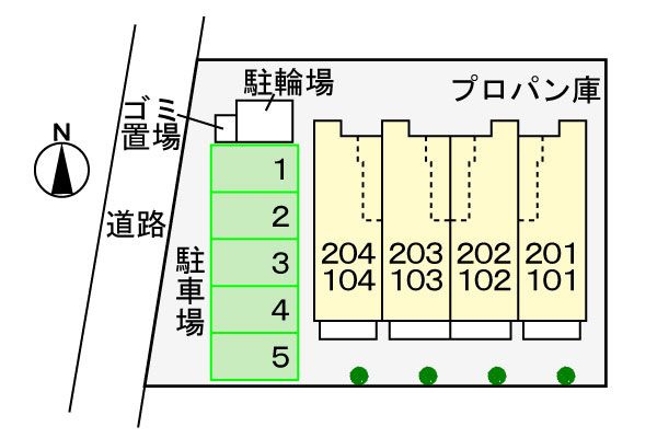 ベラカーサの駐車場