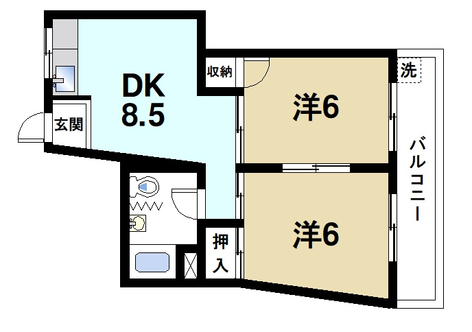 コーワマンションの間取り|使いやすい間取りです