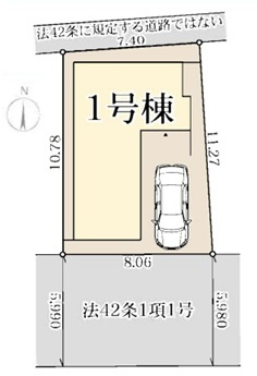 明石市材木町の区画図