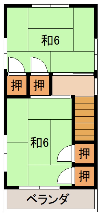 糸満中村貸家の間取り|2階