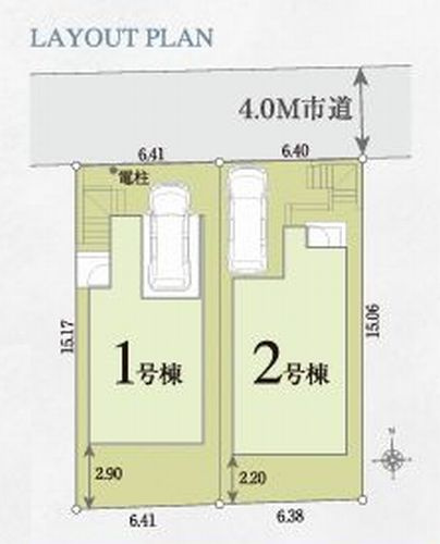 【仲介手数料０円】綾瀬市早川第1期　新築一戸建て　全2棟の区画図|綾瀬市早川第1期　新築一戸建て　全2棟