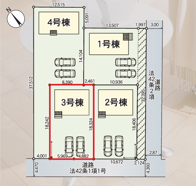 Cradlegarden　 那珂市杉　第3　3の前面道路含む現地写真|並列駐車可能です。気になる他の物件と合わせての現地ご案内も可能です。HPから、またお電話でも、お気軽にお問い合わせください。