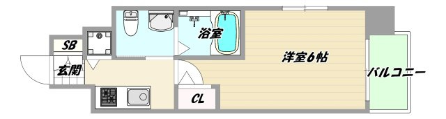 大阪市淀川区東三国４丁目の賃貸マンションの間取り