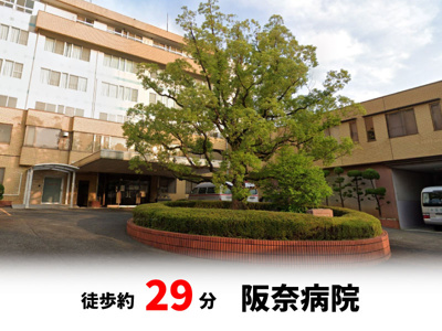 【周辺】 | パークタウン大東市北条　新築戸建て | 阪奈病院　徒歩約29分♪自転車約10分♪