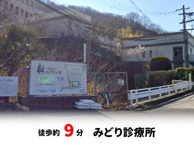 【周辺】 | パークタウン大東市北条　新築戸建て | みどり診療所　徒歩約9分♪自転車約3分♪