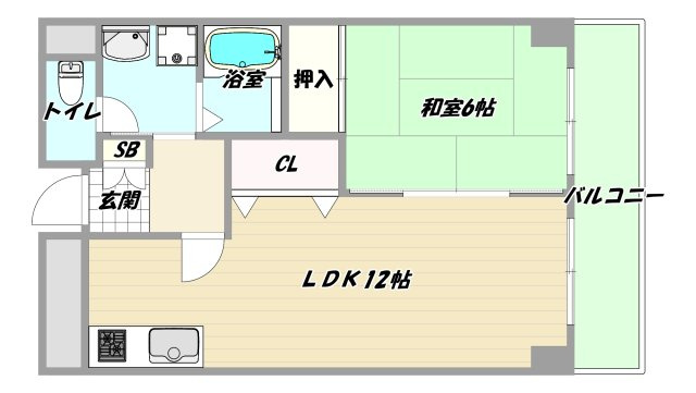 大阪市淀川区西中島２丁目の賃貸マンションの間取り