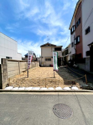【外観】 | パークタウン東浅香山　新築戸建て | 【区画図】
カラーセレクト可能♪
現状更地
前面道路約4.3ｍ