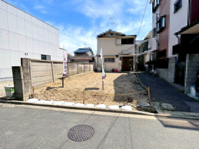 【外観】 | パークタウン東浅香山　新築戸建て | 【区画図】
カラーセレクト可能♪
現状更地
前面道路約4.3ｍ