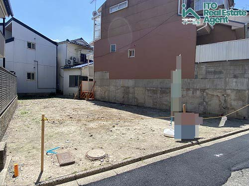 田中里ノ内町 建築条件なし 土地の外観