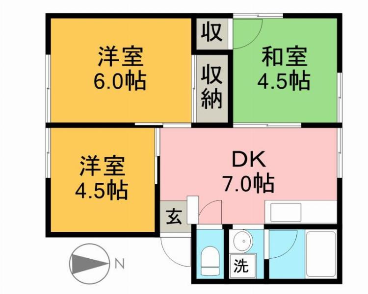 MK ハイツ A棟の間取り