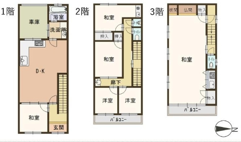 菊屋町テナントの間取り