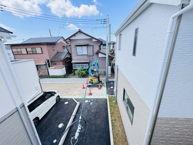 柏市南高柳新築戸建【高柳小学校：10分】の展望|バルコニーより道路側眺望