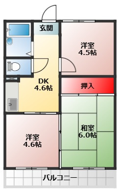 【間取り】 | 小田第一マンション