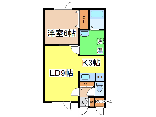 ハイツ宝七五三の間取り