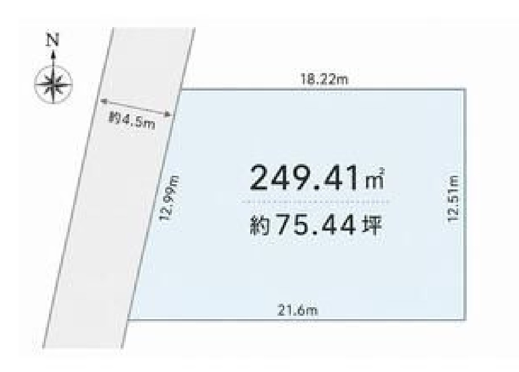 売地　小山市神山の区画図