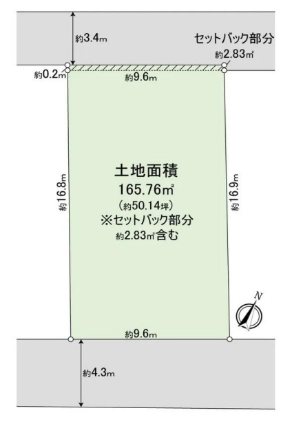 北沢３　土地の区画図