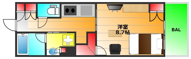パークアクシス心斎橋の間取り