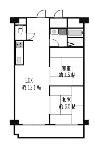 【間取り】 | 吉祥院ガーデンハイツC棟