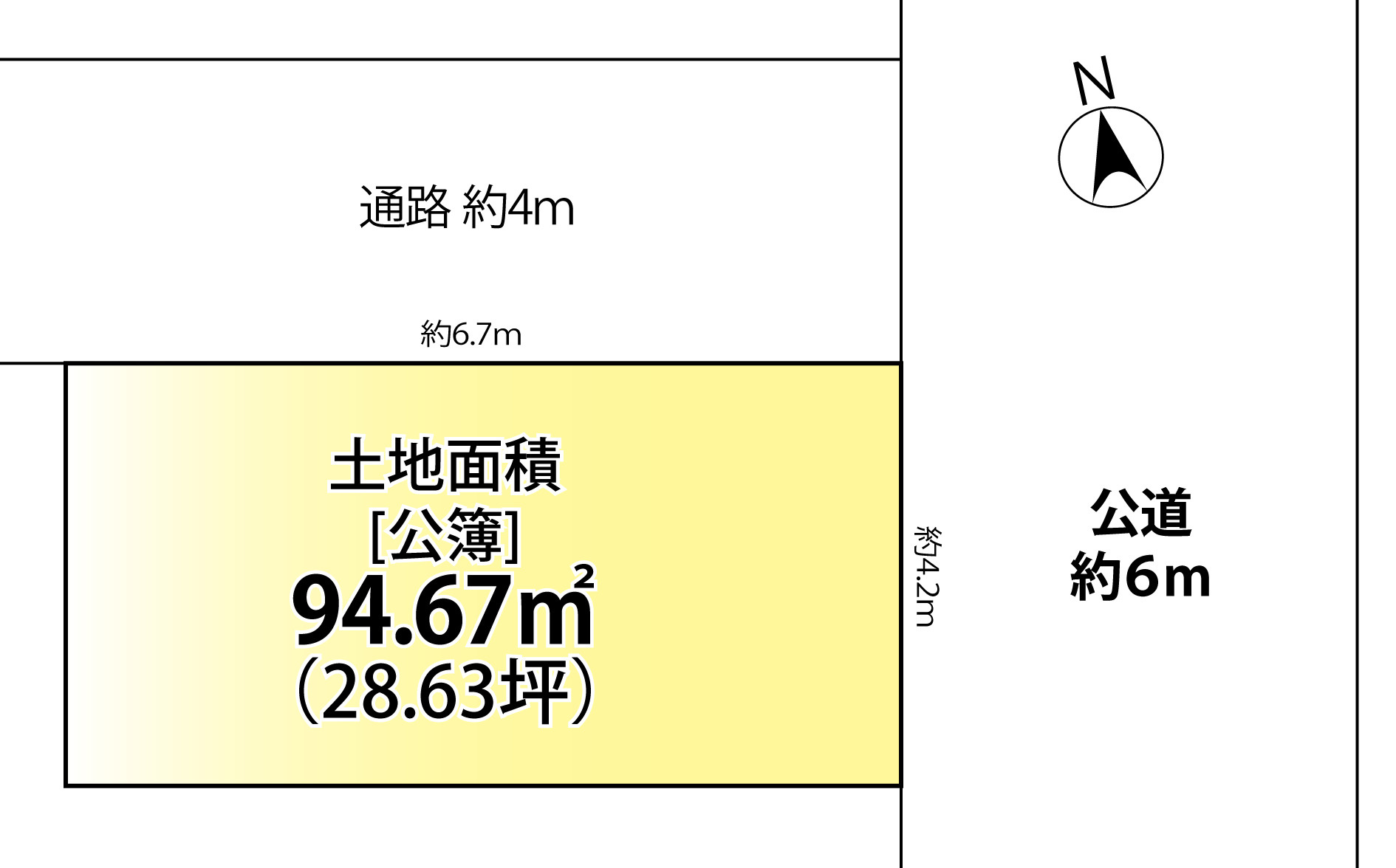 松が丘１　土地の区画図