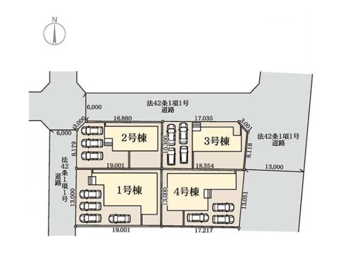 第2八千代菅谷　新築戸建　4号棟の区画図
