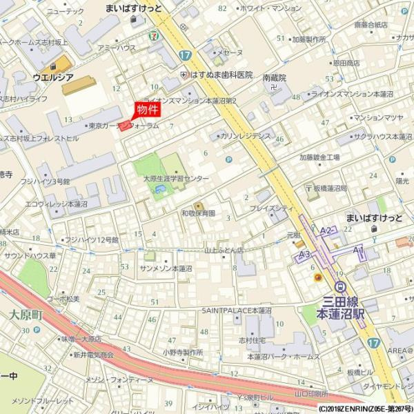 ロンサールＢ棟の地図