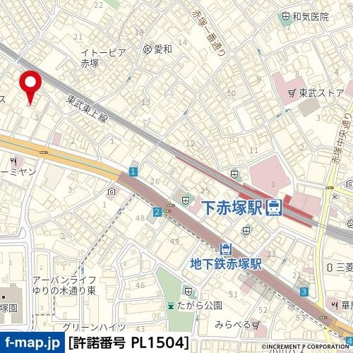 シャンテ赤塚新町の地図
