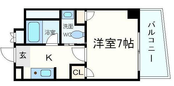 大阪市西区立売堀３丁目の賃貸マンションの間取り