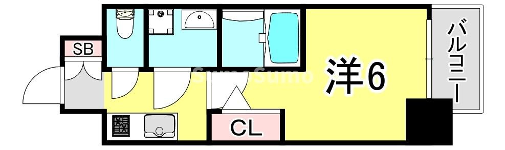 エスリード神戸兵庫駅アクアヴィラの間取り