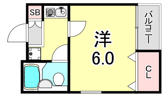 THREE FIELD和田岬の間取り