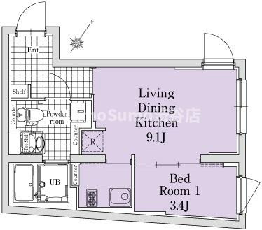 OAK VILLA SOU目黒の間取り