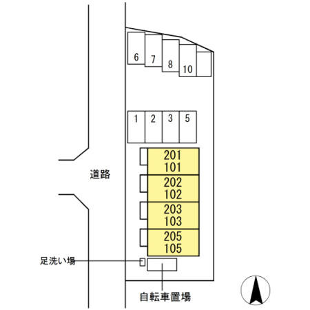 ヴィラ新本町の区画図