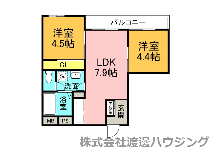 レジデンスコート江坂の間取り