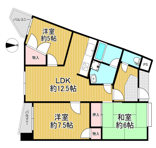 パレ武庫川パート２の間取り