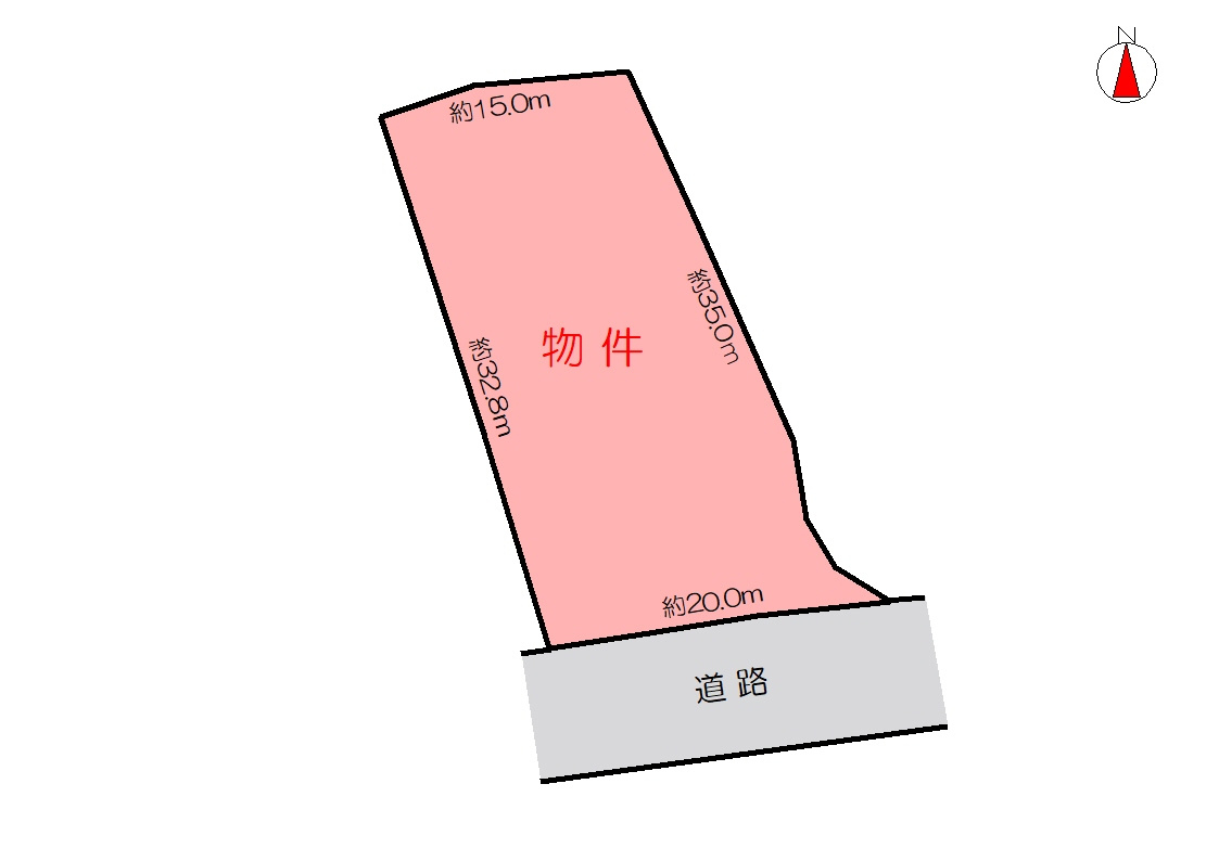 丹波市氷上町石生の売地の土地図