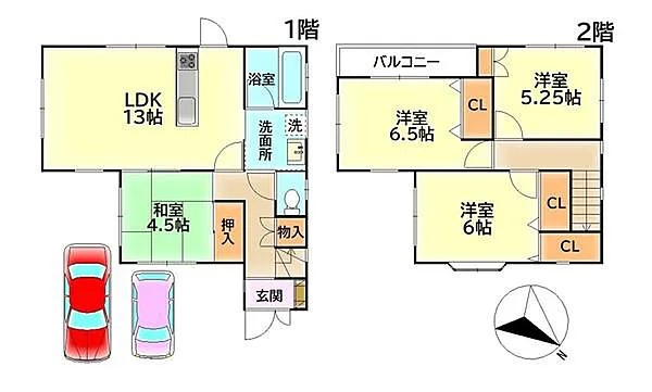 貝塚市新井　中古戸建の間取り