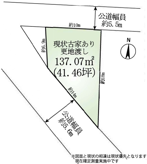 敷地面積41.46坪　売地　川越市氷川町