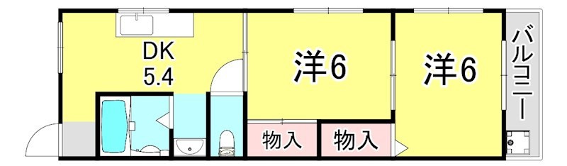 熊野マンションの間取り