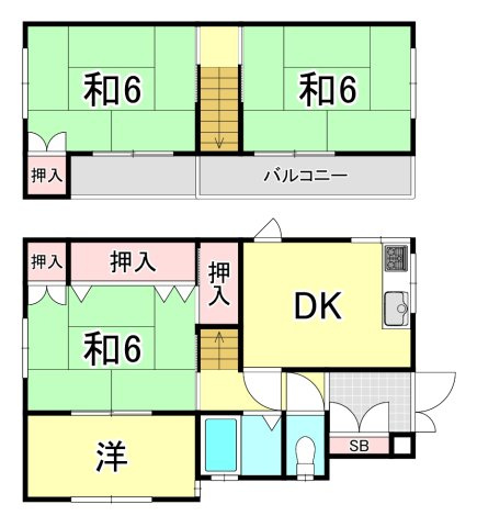 小林（上田）貸家の間取り