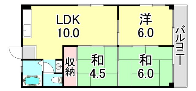 宝田マンションの間取り