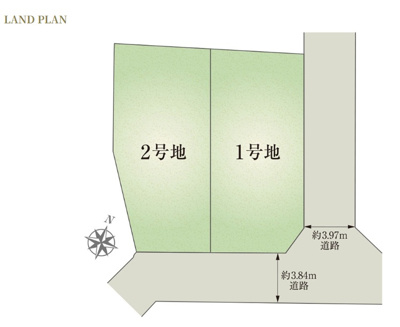 【区画図】 | 三島市藤代町Ⅲ　新築一戸建て　2号棟