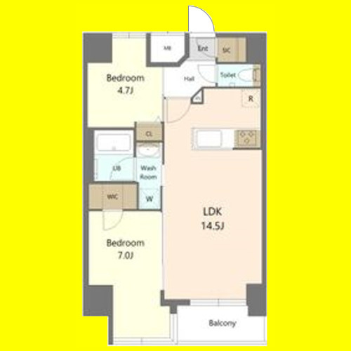S-RESIDENCE大曽根bresa(ブレサ)　名古屋市賃貸　仲介手数料無料の間取り