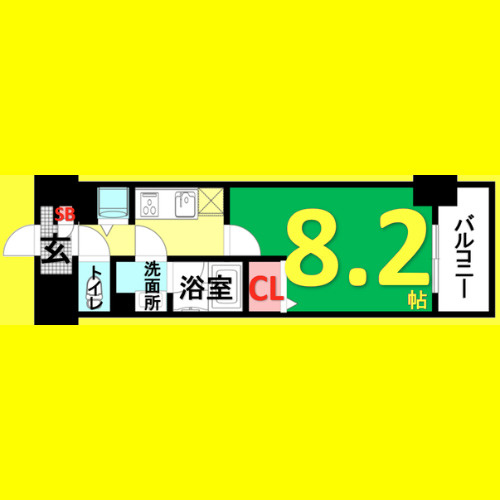 グリーンコート中島　名古屋市賃貸　仲介手数料無料の間取り