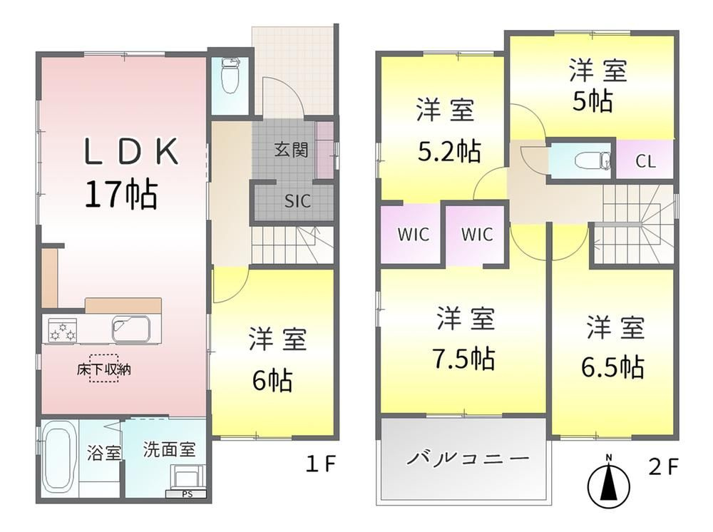 名古屋市北区八代町2期(全1棟)の間取り
