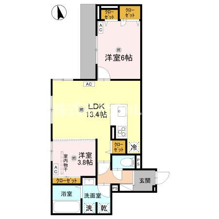 【間取り】 | (仮称)D-ROOM八尾市東本町3丁目