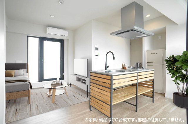 プライムメゾン亀戸のロビー|※家具・備品はCG合成です。部屋に付属していません。