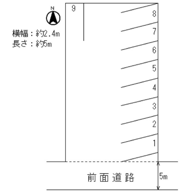 岐阜市萱場東町１０丁目の駐車場の間取り