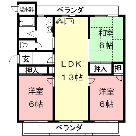 パークサイドＭの間取り